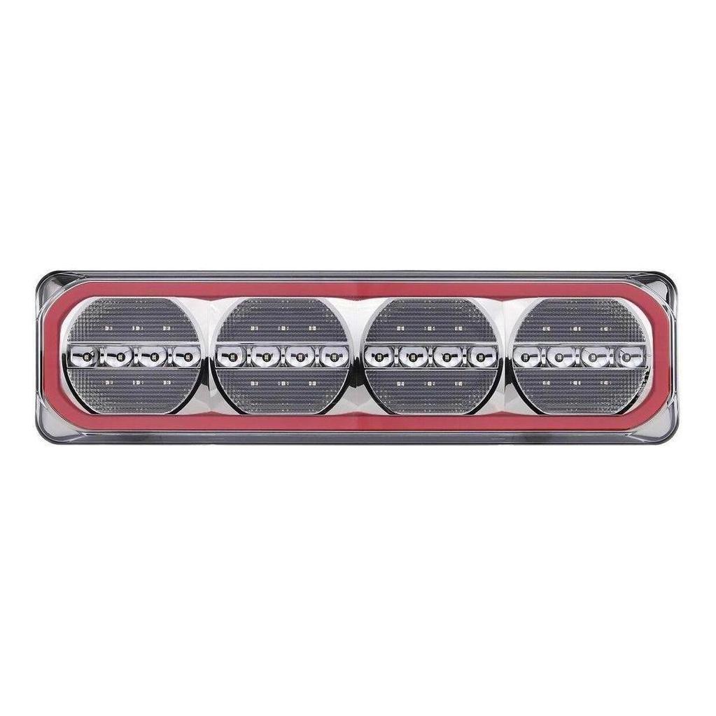 LED Autolamp 12/24V Stop/Tail/Sequential Indicator/Reverse/Reflector Taillight 193x123x26mm
