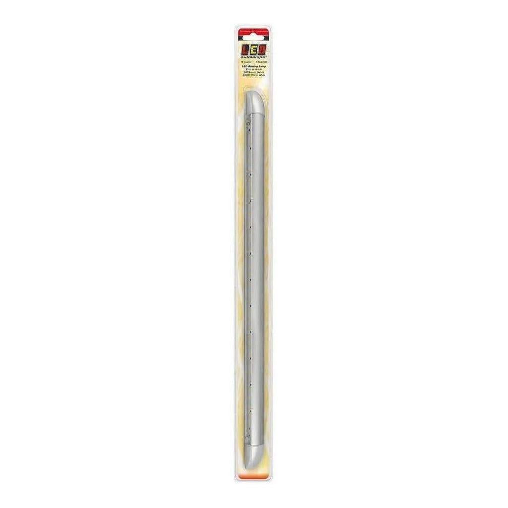 LED Autolamp 12V Dual Function Amber/White Bug Awning Light - Black 443x23x24mm