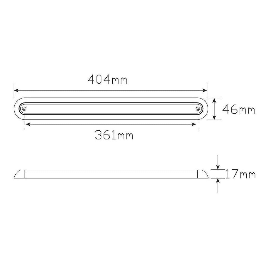 LED Autolamp 12V Indicator LED Strip Light In Chrome Bracket Blister