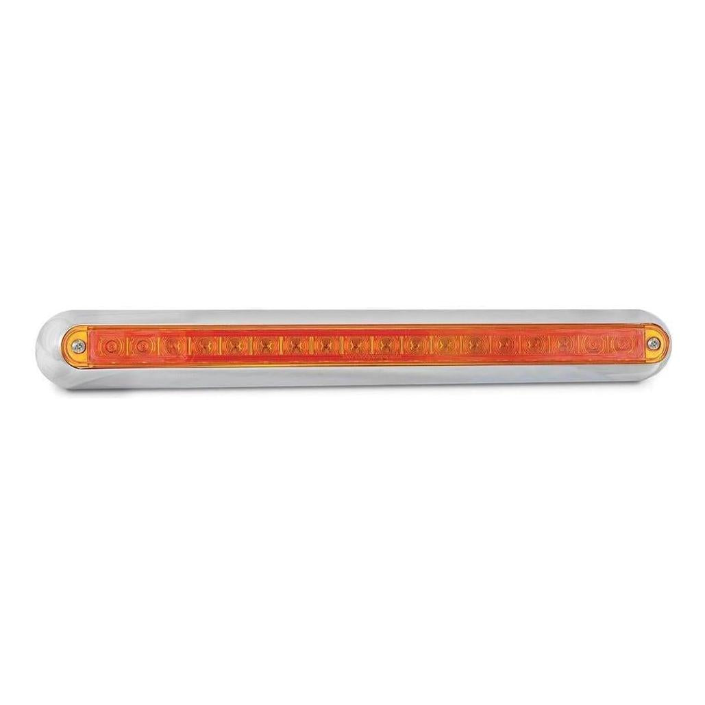 LED Autolamp 12V Indicator LED Strip Light In Chrome Bracket Blister