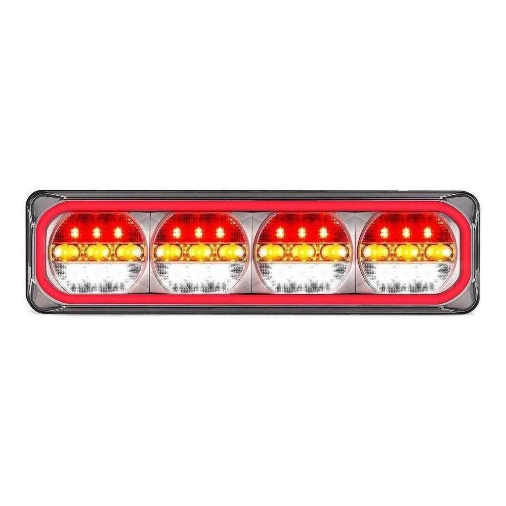 LED Autolamp 12V Pair Stop/Tail/Indicator/Reverse Taillight 387x105x31mm Blister