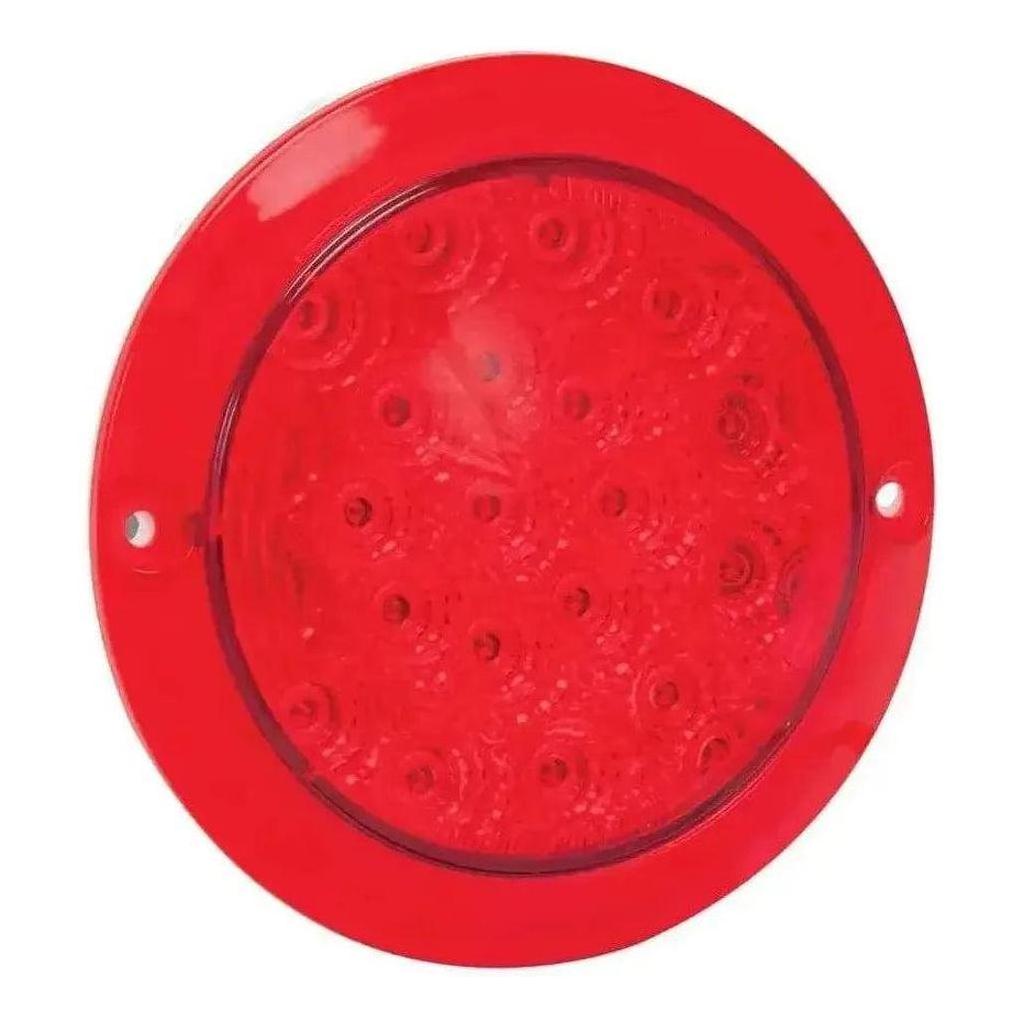 LED Autolamp 12V Round Red Stop/Tail Taillight 130mm