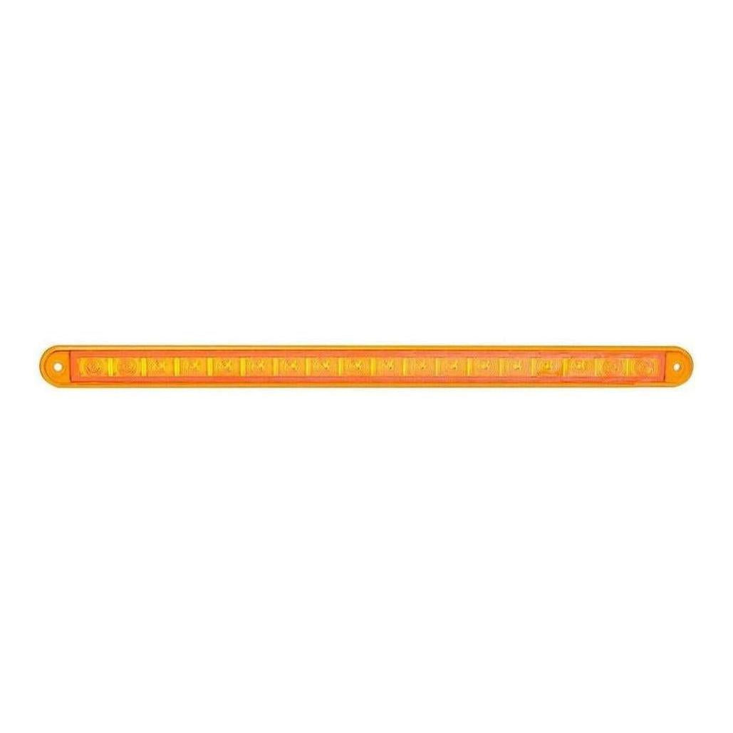 LED Autolamp 12V Sequential Amber Indicator Strip Lamp 18 Square LEDs 382mm Bulk