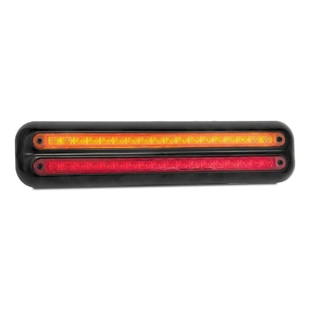LED Autolamp 12V Slim Line Stop/Tail/Indicator Taillight Black 428x97x22mm Each