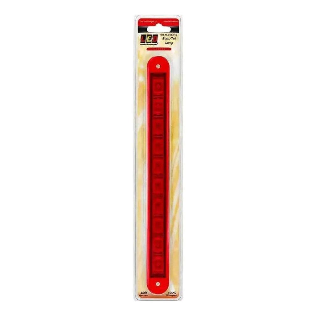 LED Autolamp 12V Strip Red Stop/Tail Taillight 237x25x3mm