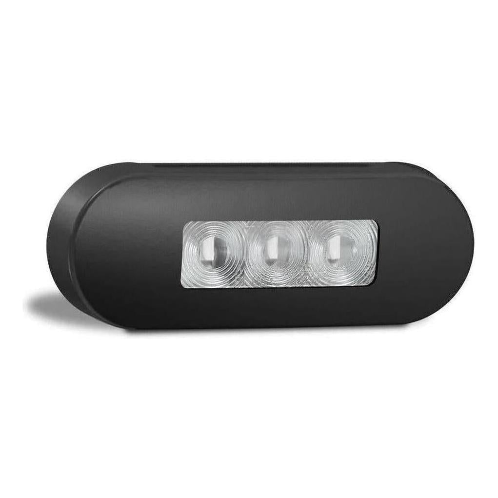 LED Autolamp 12V/24V Amber Marker Clear Lense & Black Bezel 86x31x16mm Blister