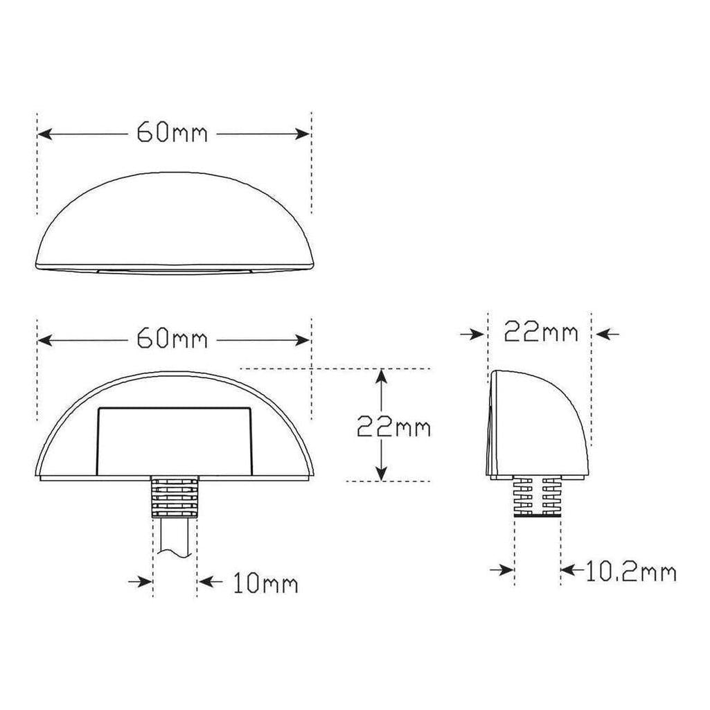 LED Autolamp 12V/24V License Plate Lamp Pack of 2 Blister