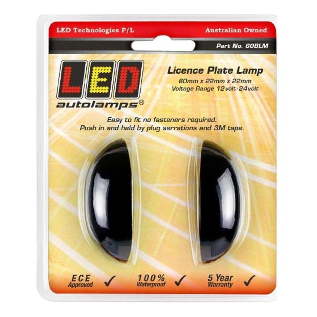 LED Autolamp 12V/24V License Plate Lamp Pack of 2 Blister