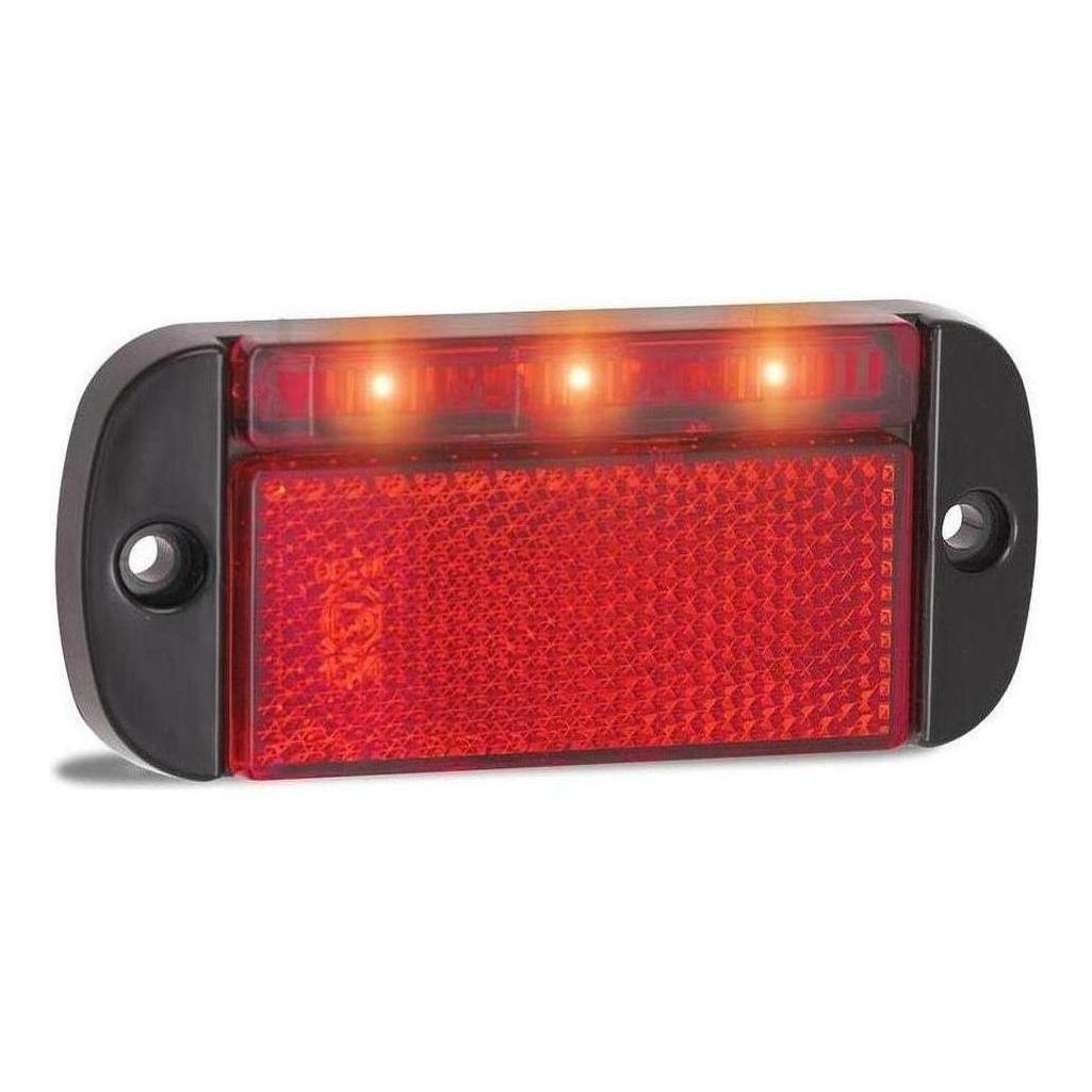 LED Autolamp 12V/24V Red Rear End Outline Marker with Reflector 100x44x12