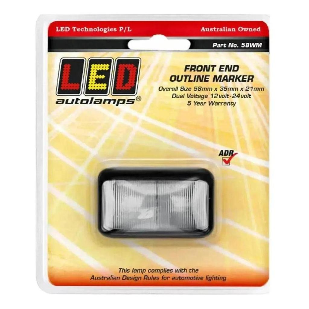 LED Autolamp 12V/24V White LED Front Position Marker Lamp