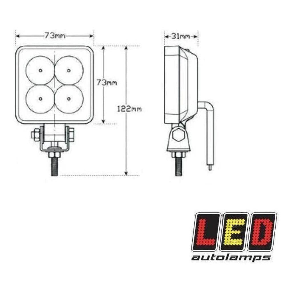 LED Autolamp 9V/30V 12 Watt Flood Lamp/Reverse Lamp Blister