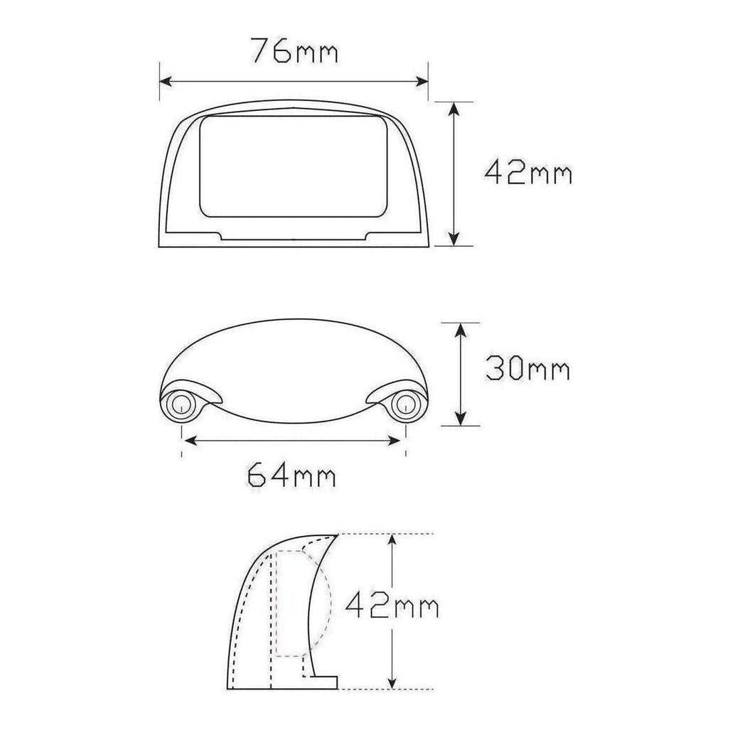 LED Autolamp License Plate lamp Chrome Blister