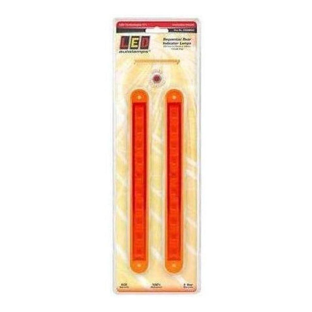 LED Autolamps 12V Sequential Amber Indicator Strip Light 237x25x3mm
