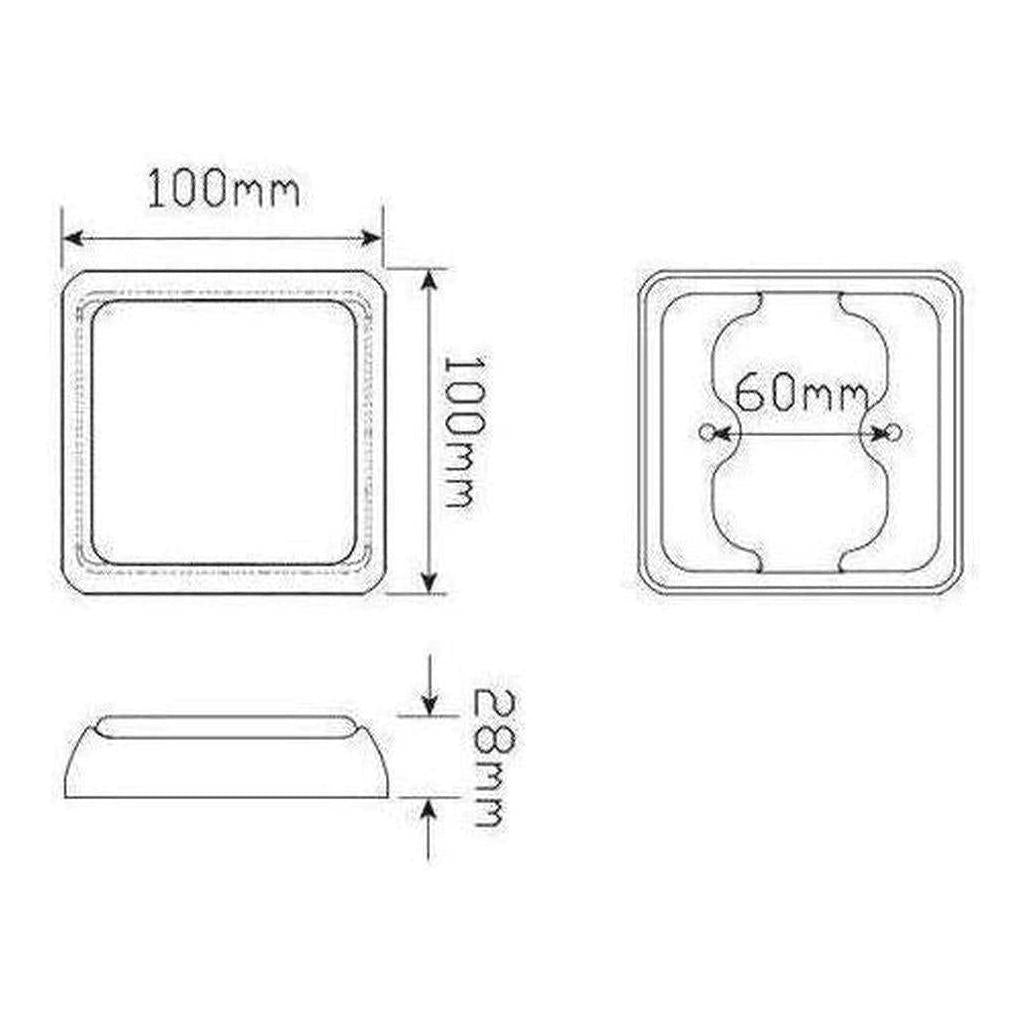 LED Autolamps Multi 12 & 24 Volt Stop/Tail Lamp