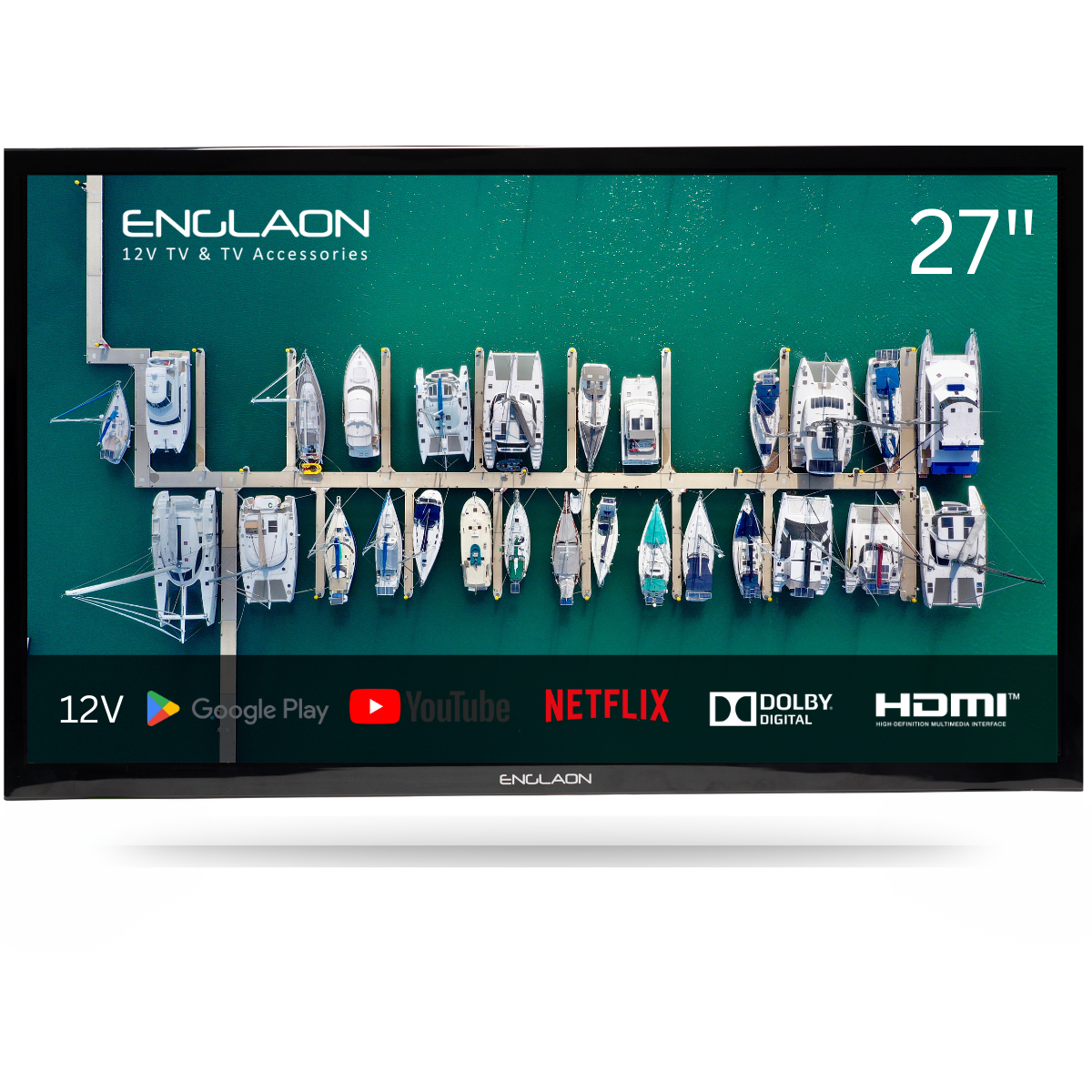 Englaon 27’’ Full HD 12V Smart TV Bluetooth Built-in Chromecast – RV Online