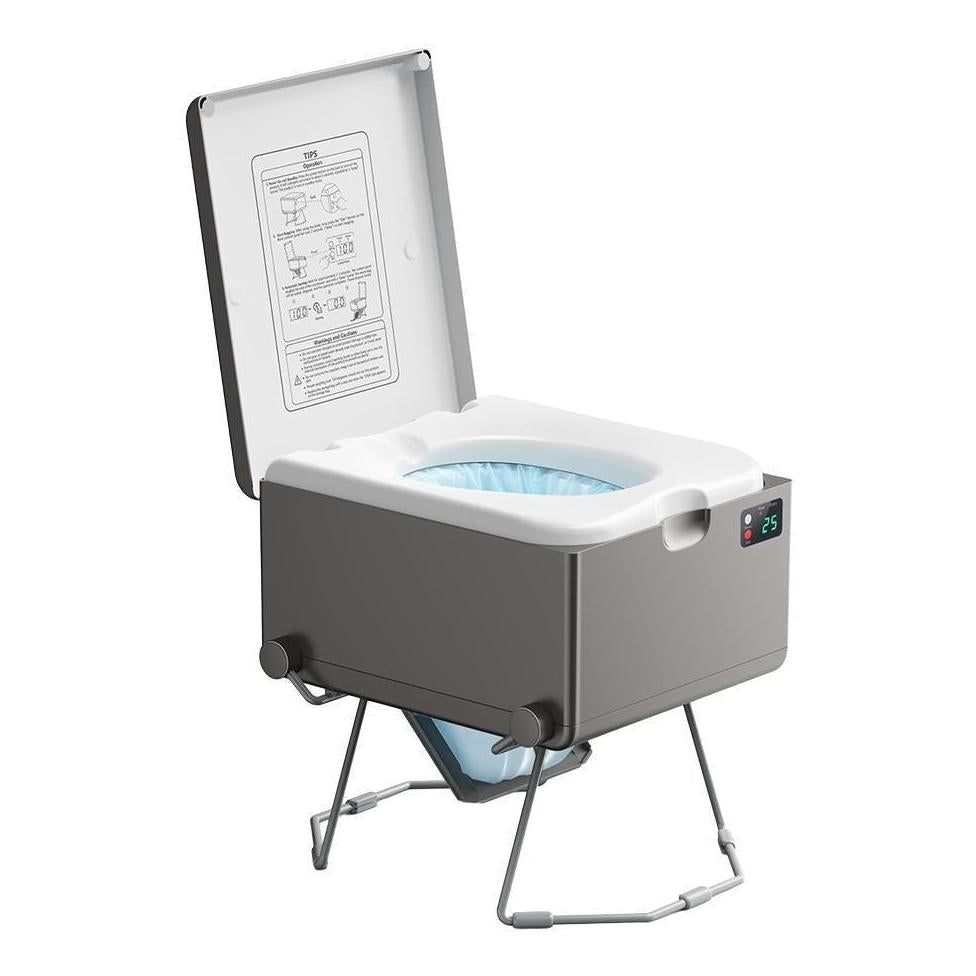 LooSeal EVO Auto Sealing Waterless Portable Toilet Grey