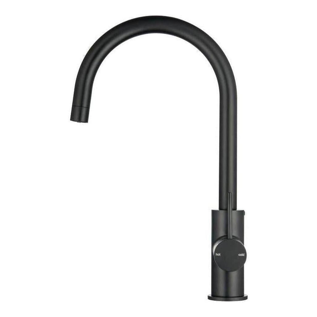 Mica 3-Way Filter Gooseneck Kitchen Tap Sink Mixer Black