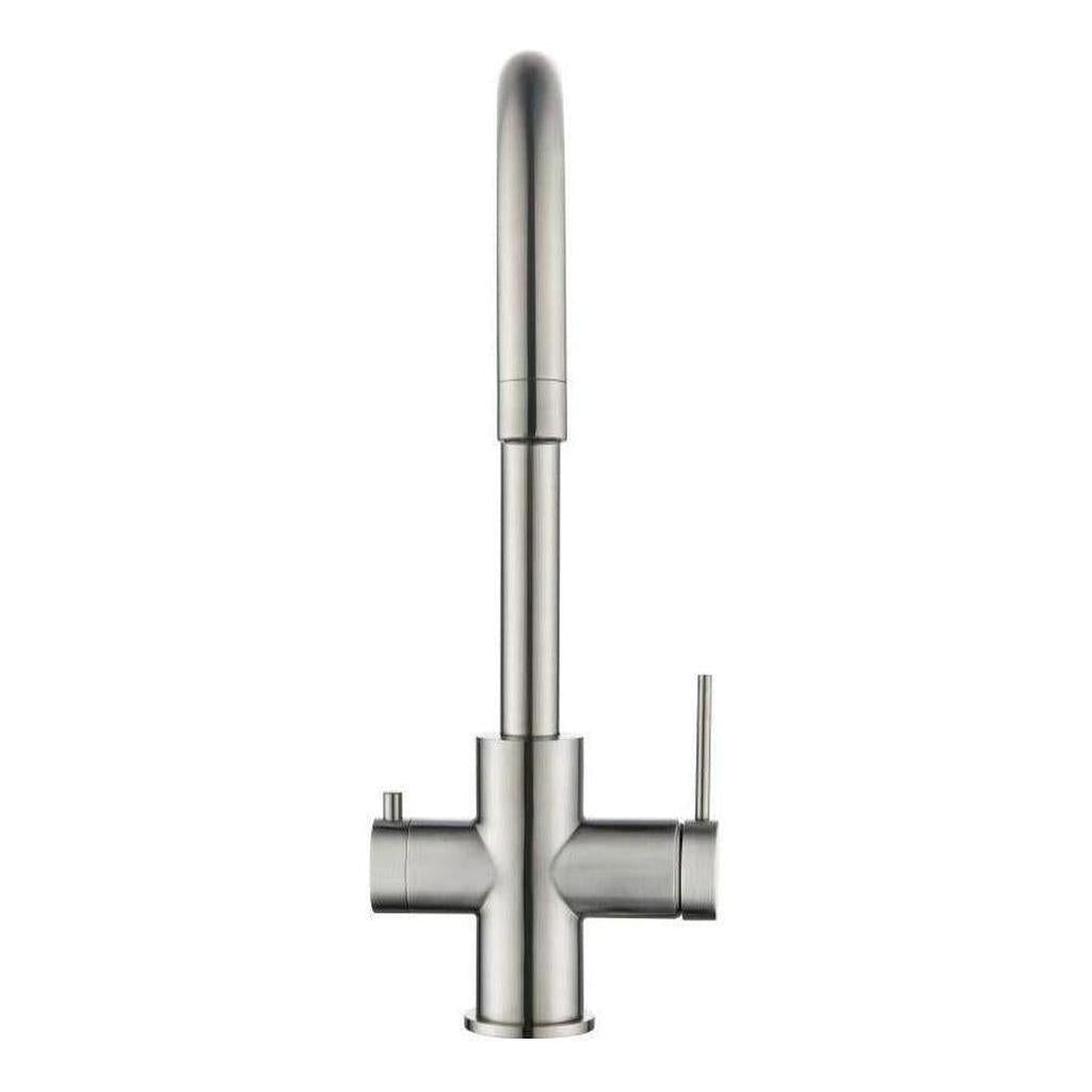 Mica 3-Way Filter Gooseneck Kitchen Tap Sink Mixer Brushed Nickel