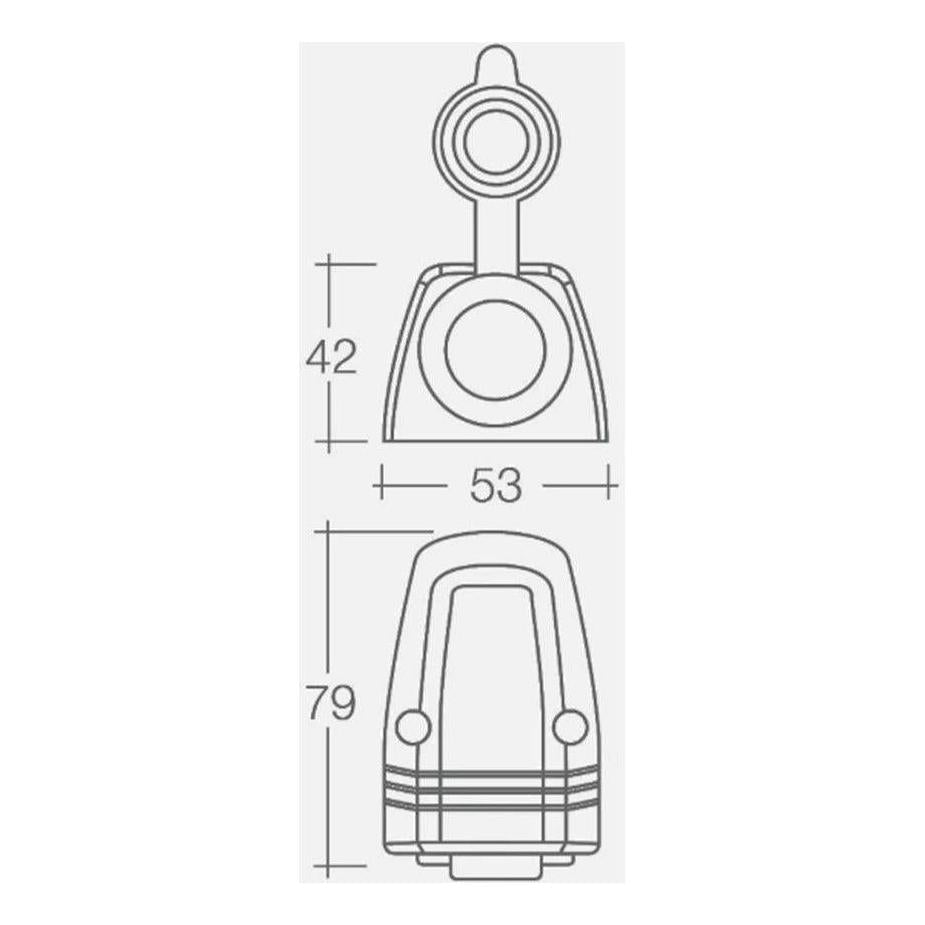 Narva Dual USB Socket Port Surface Mount Black