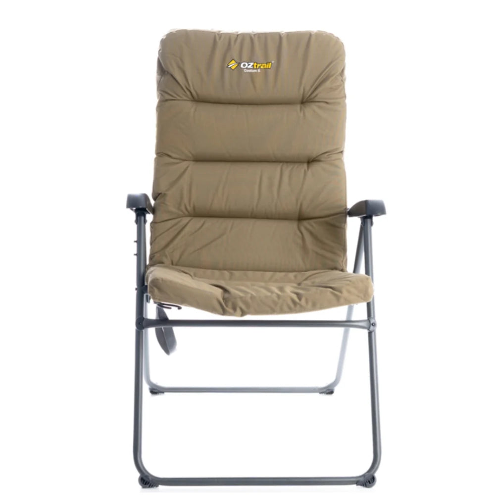 OZTRAIL Coolum 5 Position Recliner Chair Inc Drink Holder