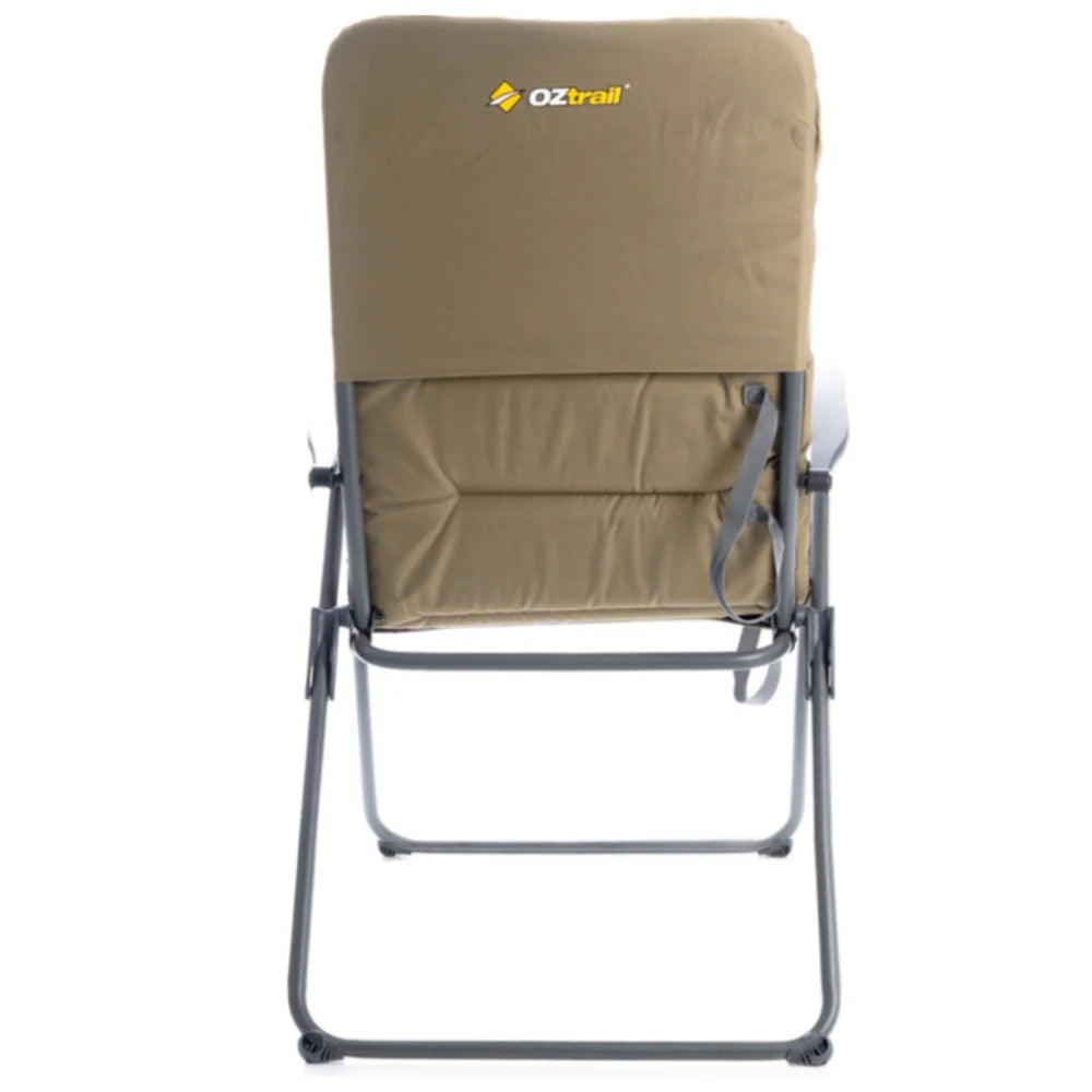 OZTRAIL Coolum 5 Position Recliner Chair Inc Drink Holder