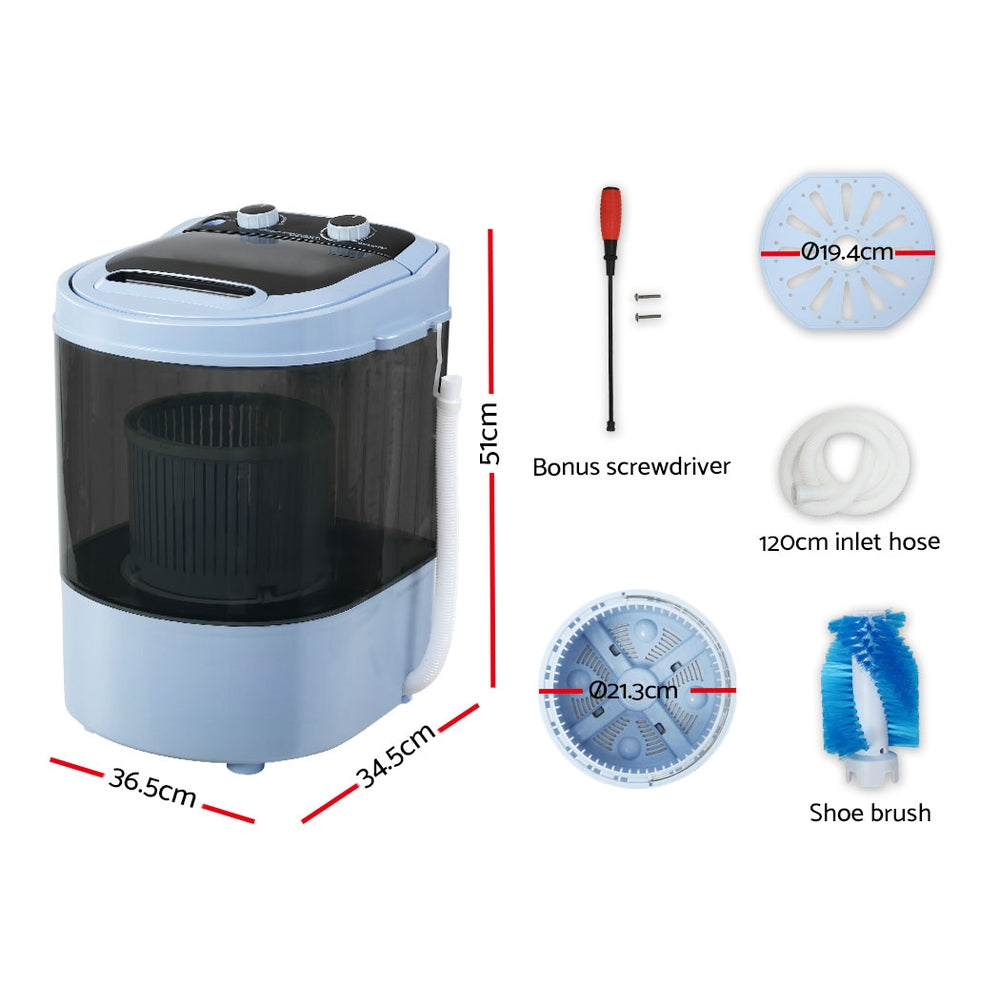 Devanti Portable Washing Machine 3kg - RV Online