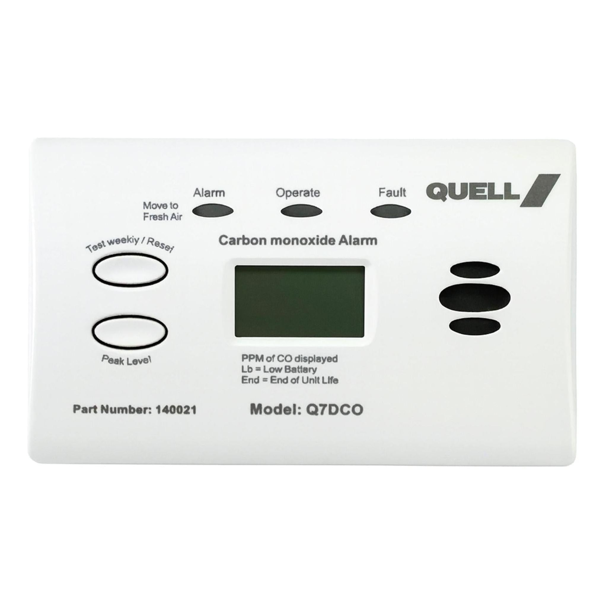 Quell Carbon Monoxide Digital Display Detector Alarm