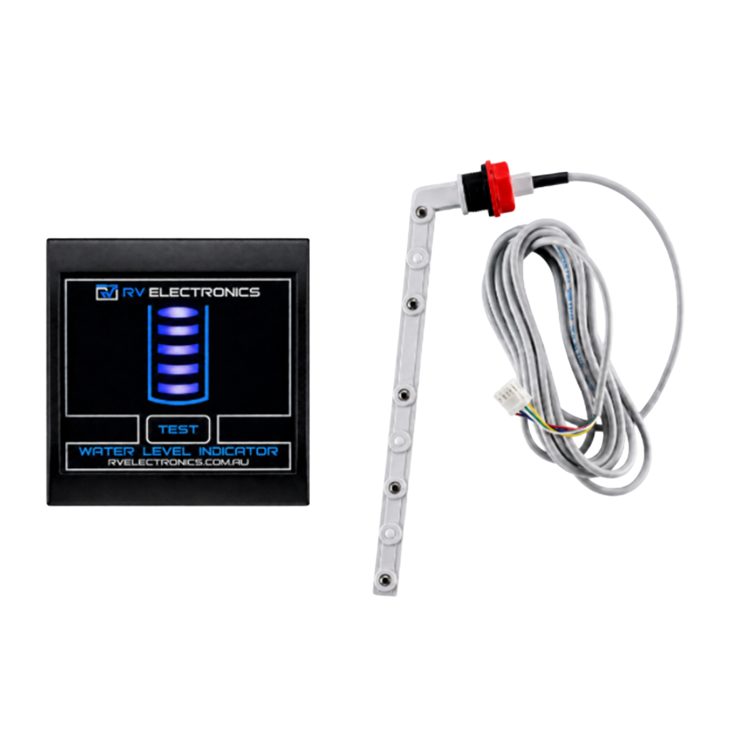 RV Electronics LED Double Tank Water Level Indicator Gauge Inc 2 x 7.5m Sender Probe