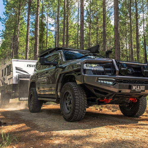 MSA 4x4 LandCruiser 200 Series Towing Mirrors Black With Indicators – RV Online