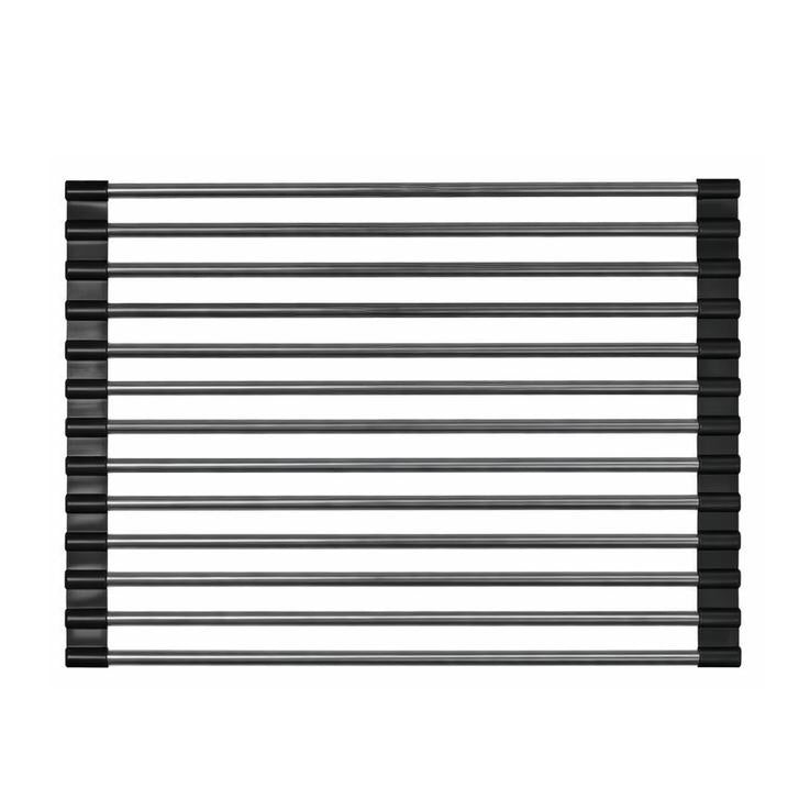 Roll Up Foldable Dish Drying Rack 330 x 425mm - Gun Metal