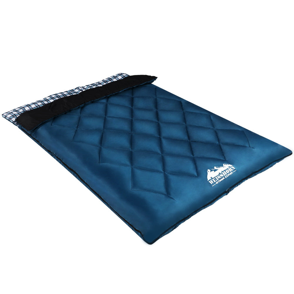 Weisshorn Sleeping Bag Double Pillow Blue -10C