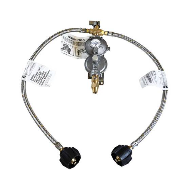 Bromic Double Dual Stage Gas Regulator Kit 450mm Pig Tail 3/8"