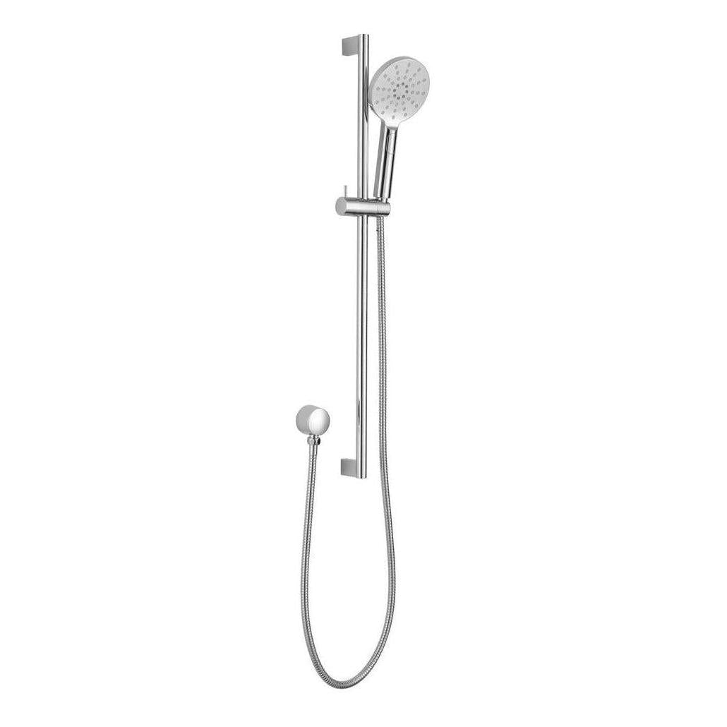 Shower Head On Rail Round Chrome