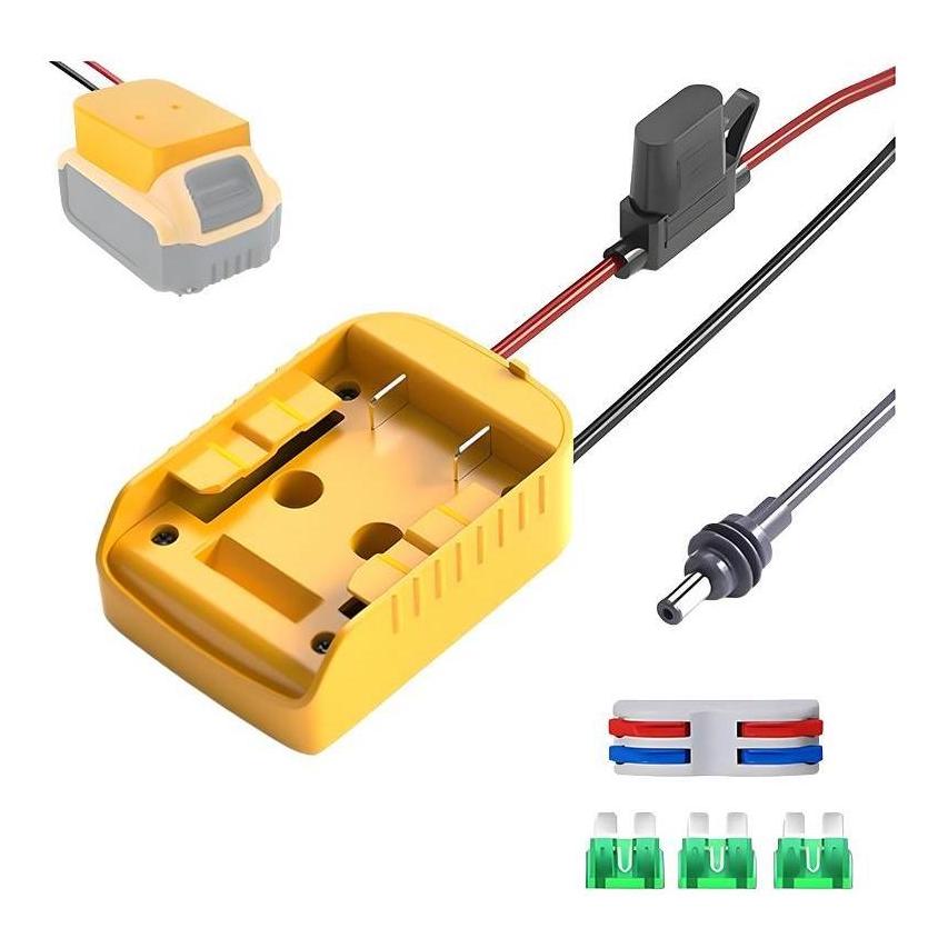 Starlink Mini DeWalt Battery Adaptor With DC Power Cable Charger Inc Fuse and Switch