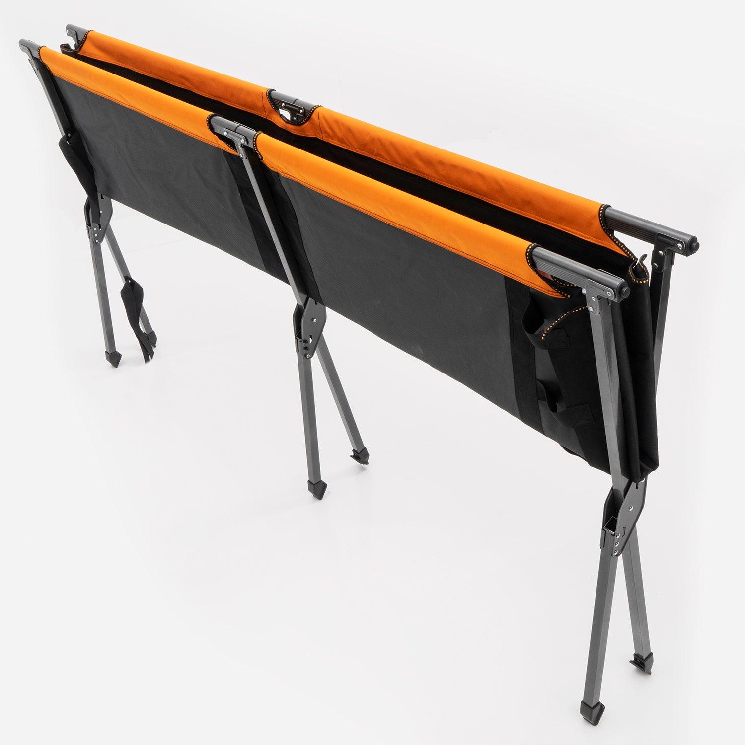 Darche XL100 Camping Stretcher 2160L x 1000W x 500H mm Black/Orange