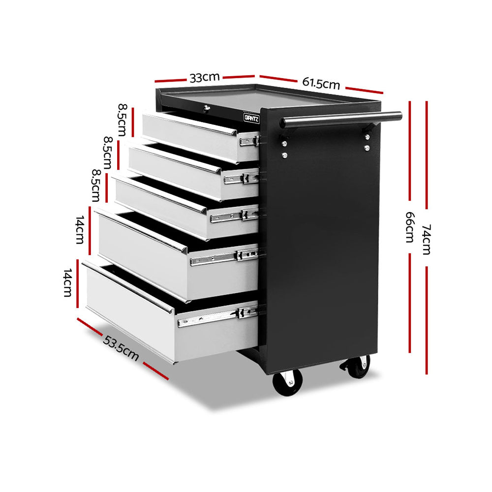 Giantz 5 Drawer Toolbox Cabinet Chest Trolley - RV Online
