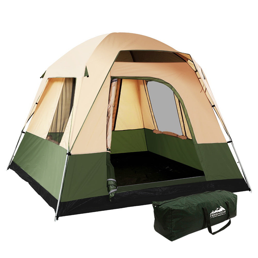 Weisshorn Family Camping Tent 4 Person Green - RV Online