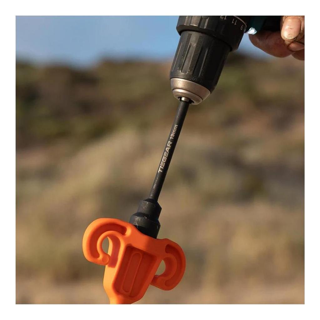 TIEGEAR Terra Driver Drill 19mm Hex Attachment Tool For Hard Terra