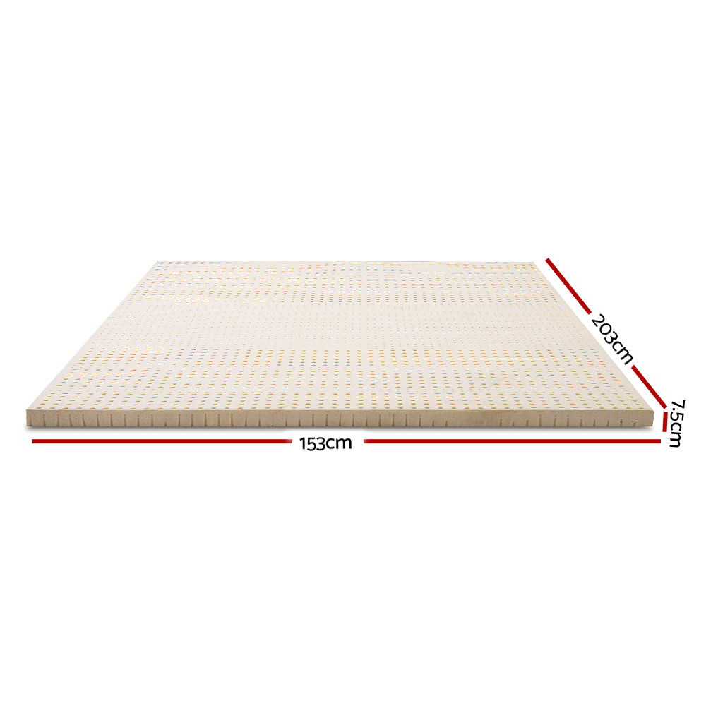 Giselle Bedding Latex Mattress Topper 7.5cm Queen - RV Online