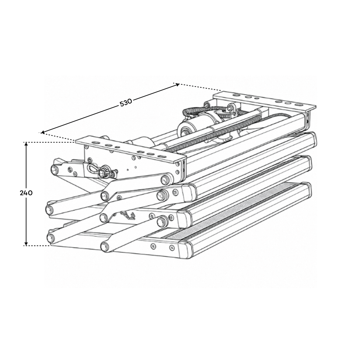 Iluma Triple Electric Aluminium Step Inc Amber LED Light Silver