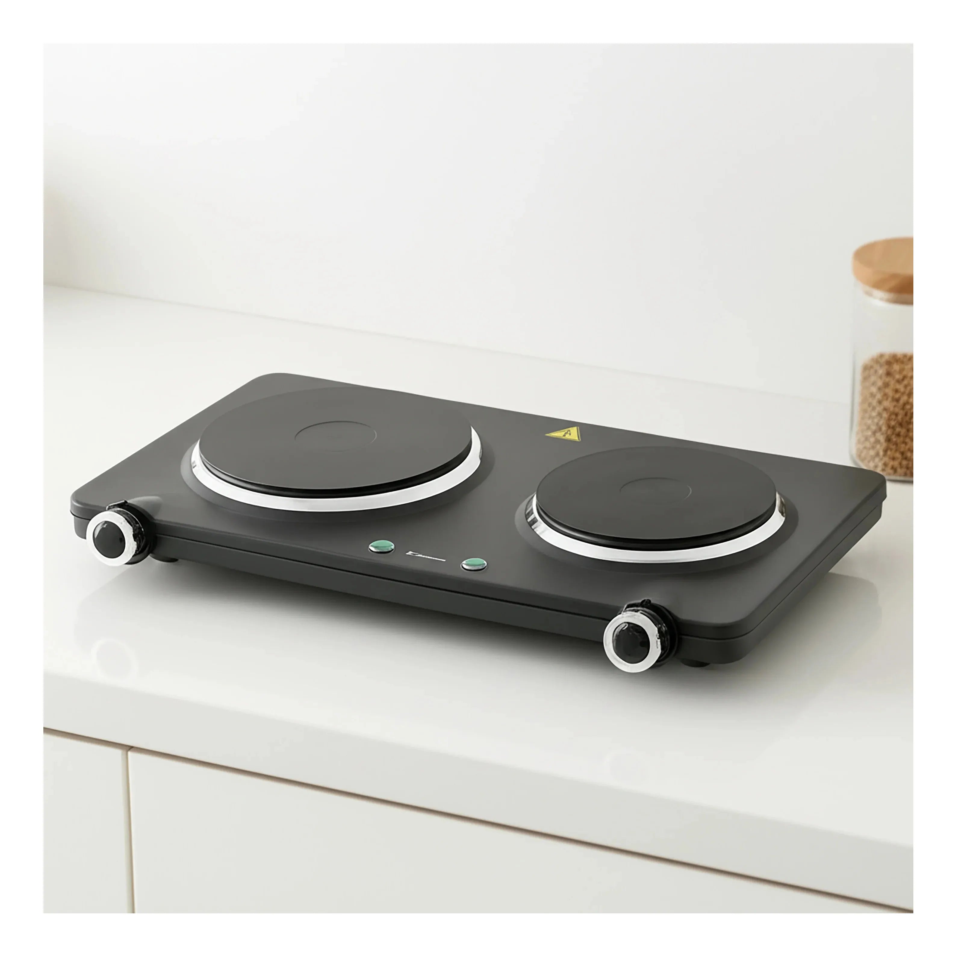 Westinghouse 1500W Twin Electric Cooktop Hot Plate 470 x 280 x 80mm