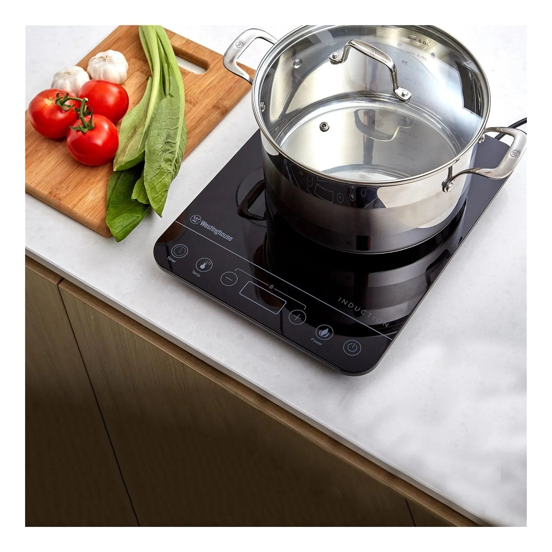 Westinghouse 2000W Single Induction Cooktop Hot Plate 290 x 370 x 40mm