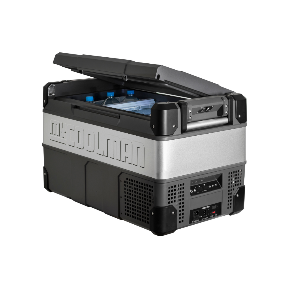 myCOOLMAN - 53L 'The Explorer' Portable Fridge with FREE PowerPack & Insulated Cover - RV Online