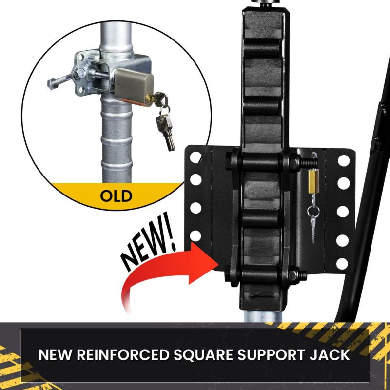 Mini Mover 12V 550w Motorised Electric Jockey Wheel Gen3 BLACK - RV Online