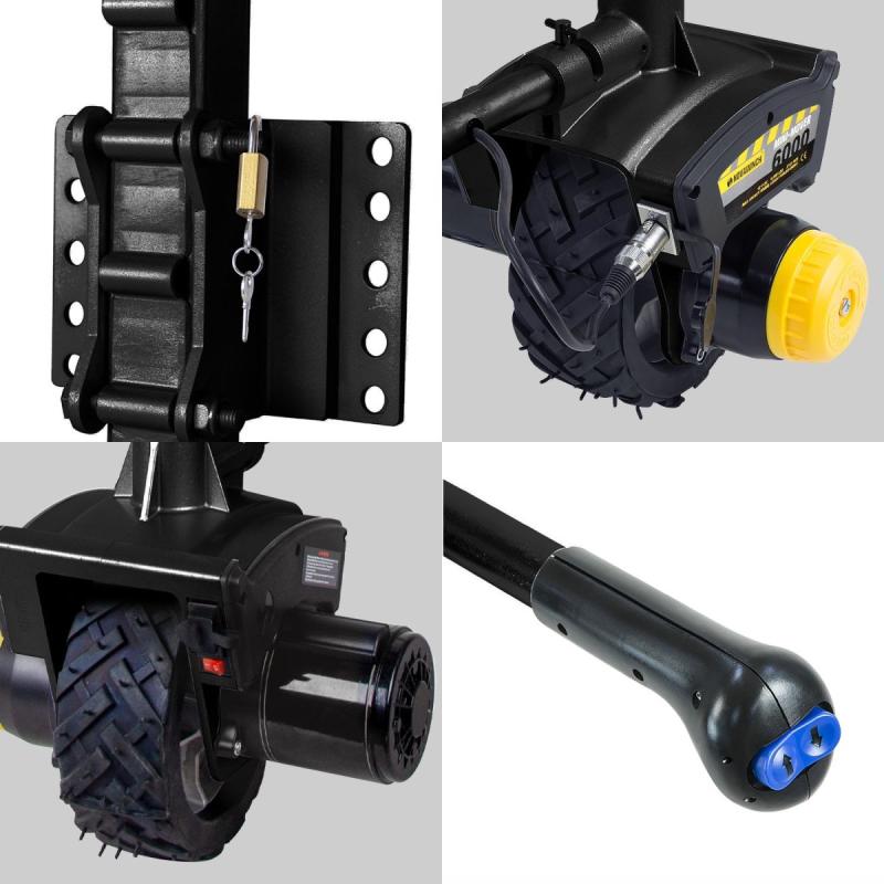 Mini Mover 12V 550w Motorised Electric Jockey Wheel Gen3 BLACK - RV Online