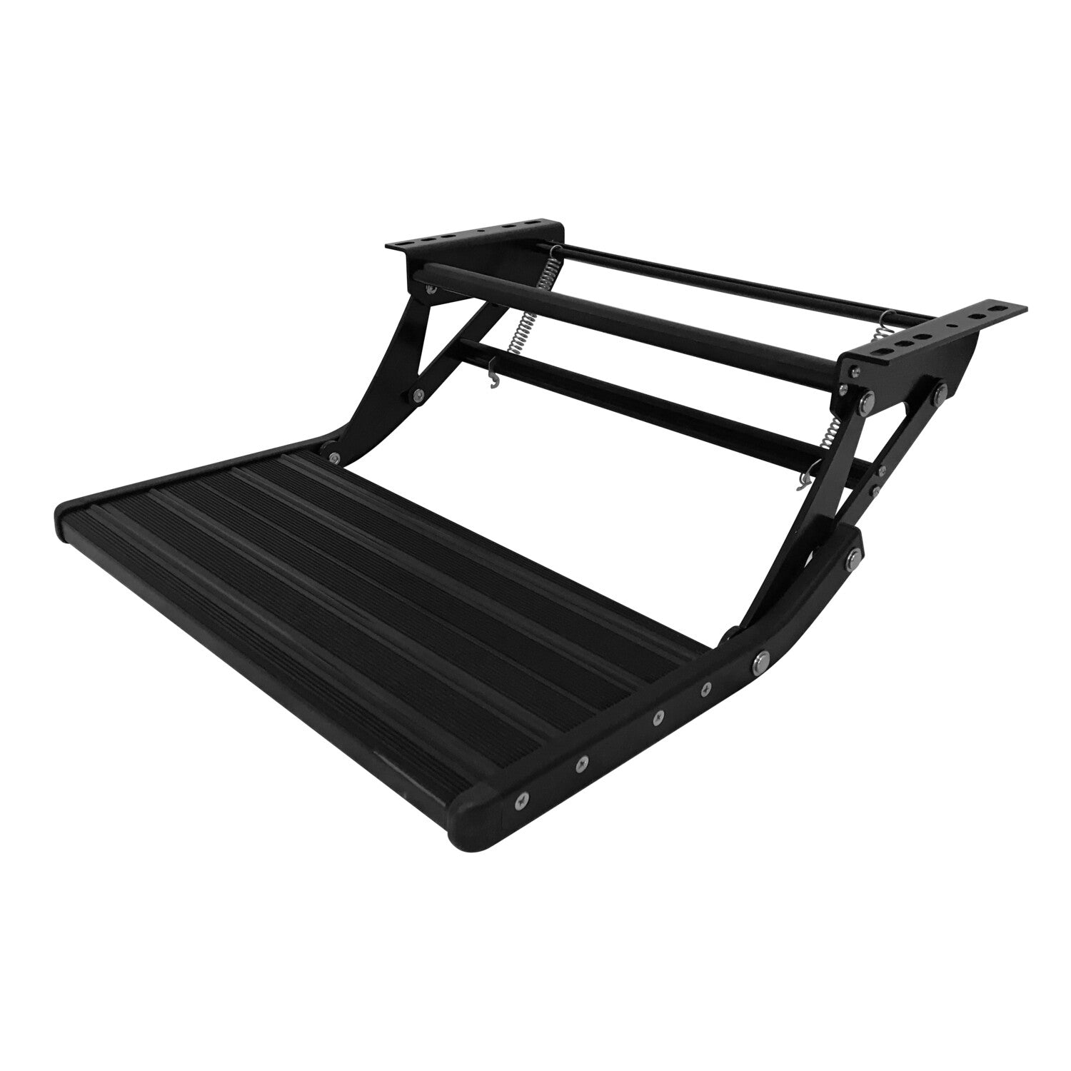 TRA - Caravan Drop Down Single Step Black - LED Option Available