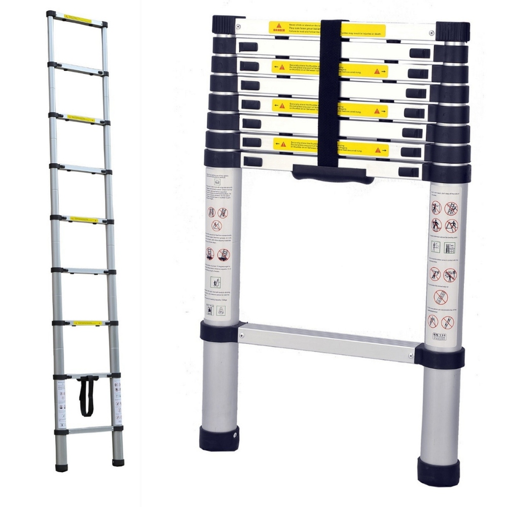 TRA - 2.6m Portable Telescopic Ladder with Carry Bag - RV Online