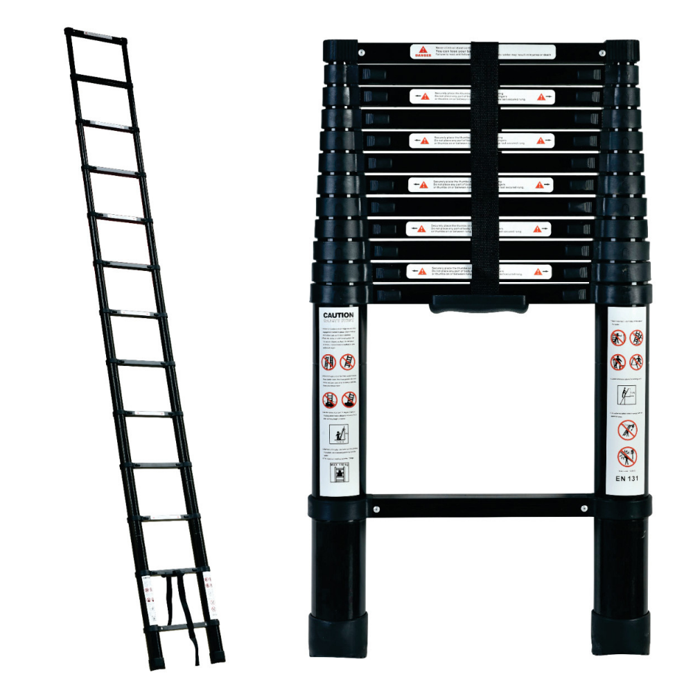TRA - 3.8m Portable Telescopic Ladder w/ Carry Bag - RV Online