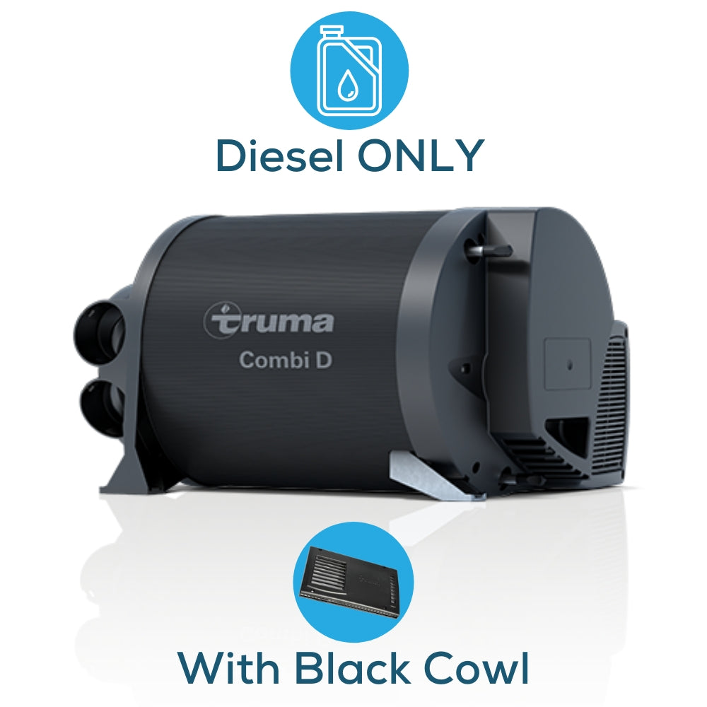 Truma - Combi D6 - Diesel - Heater and Hotwater Service - Kit with Black Cowl - RV Online