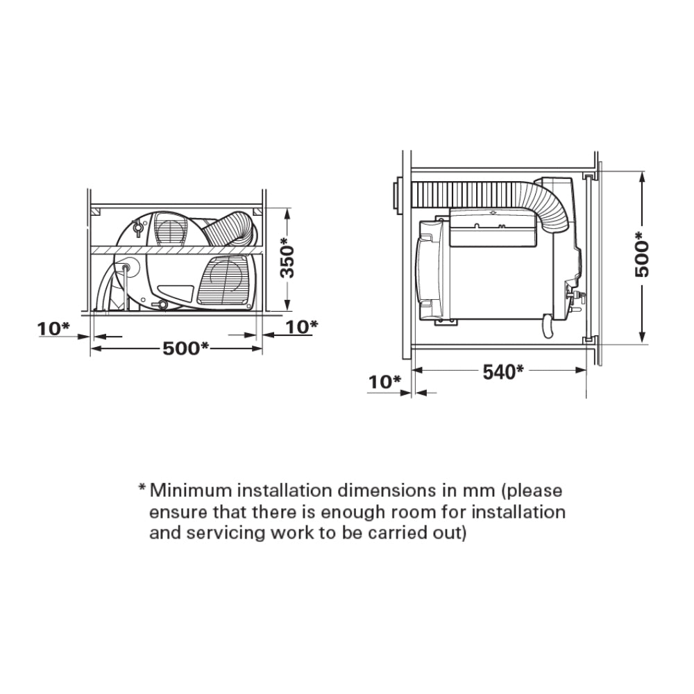 Truma - Combi 4E - Gas & Electric - Heater and Hotwater Service - Kit with Cream cowl - Layout 2 RV Online